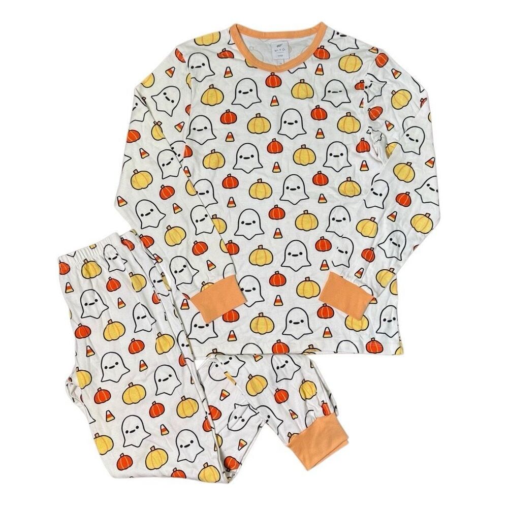 Monica +‎ Andy Halloween Pumpkin Ghost Pajama Lounge Set Women’s Size Medium